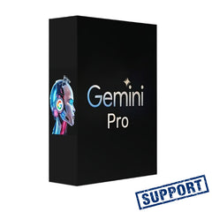 Black box with 'Gemini Pro' branding and a stylized face on a white background.
